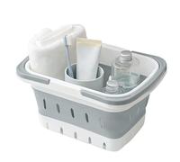 De Doccia - Spa Pieghevole con Maniglia,Organizzatore Doccia Portatile per Bagno | Caravan Casa Dormitorio Campeggio Università Appartamento Bambino Adulto Bambino, grigio, riferimento alla