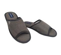 de fonseca Ciabatte Uomo alla Pugliese Aperte in Punta, Pantofole Estive per Casa in Cotone Antisudore e Traspirante (Grigio, Sistema Taglie Calzature EU, Adulto, Uomo, Numero (range), Media, 42, 43)