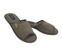 de fonseca Ciabatte Uomo alla Pugliese Aperte in Punta, Pantofole Estive per Casa in Cotone Antisudore e Traspirante (Cachi, Sistema Taglie Calzature EU, Adulto, Uomo, Numero (range), Media, 42, 43)