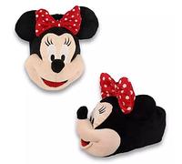 de fonseca Pantofole 3D Minni donna - moppine Disney invernali Ragazza - Minnie Mouse scarpette peluche da casa antiscivolo con fiocco Poise (NERO, 35/37, numeric_35)