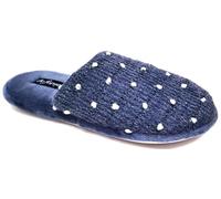 de fonseca Pantofole Ciabatte Invernali Donna con Materiale Esterno in Maglia e Fodera in Cotone - Mod. ROMA TOP I W734 (Blu, 36/37)