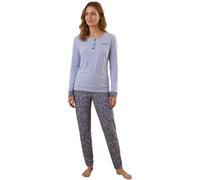 Pigiama Donna Invernale Lungo De Fonseca 100% Caldo Cotone Interlock