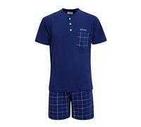 de fonseca Pigiama Uomo 100% Cotone Manica Pantalone Corto, Art. 2057 Blu M