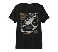 de Havilland Mosquito Fighter Bomber | British WW2 RAF DH.98 Maglietta Premium
