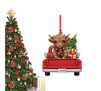 de Highland Cattle 2025 - elemento decorativo a forma di animale da fattoria con motivo artistico, ideale per l'individuo 'albero di accenti per le vacanze al coperto