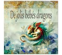 De jolis bébés dragons (Calendrier mural carré 2026 30 x 60 cm (ouvert)) Calendrier double avec une page pour vos prises de notes: Bébé dragon endormi aux couleurs des rêves. (CALVENDO Animaux)
