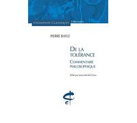De la tolérance. Commentaire philosophique.
