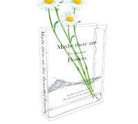 De Libro, De Libro - Jarrones De Acrílico Culturales | Decorativo Moderno Con Forma De Librro Para El Hogar, Dormitorio, Sala De Estar, Decoración De Mesa De Comedor