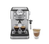 De'Longhi Linea Classic EM450.M, Macchina da Caffè Manuale con Schiumatore, Macchina Espresso Barista, Ugello per Cappuccino, Filtro Doppia Parete, 15bar, Tazze Fino 13cm, Acciaio Inossidabile/Metallo