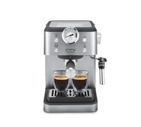De'Longhi Linea Classic EM450.M, Macchina da Caffè Manuale con Schiumatore, Macchina Espresso Barista, Ugello per Cappuccino, Filtro Doppia Parete, 15bar, Tazze Fino 13cm, Acciaio Inossidabile/Metallo