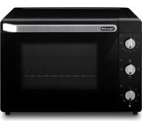 De'Longhi Forno Elettrico EO40112.BK con 5 livelli di Cottura da 40L, Friggitrice ad Aria, Dotato di Timer e Luce interna, Termostato Temperatura 80-230°C,Doppio Vetro, Include Teglia e Griglia, Nero
