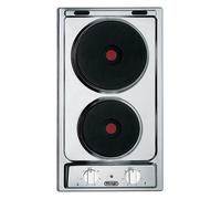 DE LONGHI Piano Cottura Elettrico, Linea Domino, 30 cm, 2 Piastre Elettriche, Acciaio inox - I 23/2 ER
