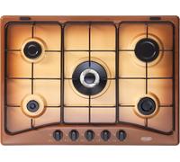 De Longhi Piano Cottura 5 Fuochi a gas da Incasso (1 Bruciatore Wok - Tripla Corona) Larghezza 70 cm colore Terra di Francia - YTF 57 ASV