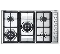 DE LONGHI PLI59DGH PIANO COTTURA DA 90CM 5 FUOCHI A GAS GRIGLIE IN GHISA INOX