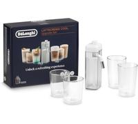 De'Longhi Rivelia LatteCrema DLSC032 Cool Upgrade per RICETTE FREDDE, Set Cappuccinatore SOLO Macchine Caffè Rivelia, Incluso Caraffa LatteCrema Cool, 2 Bicchieri Doppia Parete da 400ml e 2 da 480ml