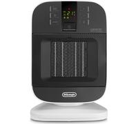De Longhi Termoventilatore Cermico Stufa Elettrica Caldobagno Potenza 2000 Watt Ventilazione estiva con Timer e Termostato colore Nero / Bianco - HFX60V20