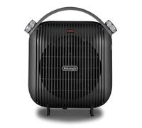 De'Longhi HFS30C24.DG Termoventilatore da tavolo, 2 livelli di potenza, ventilazione estiva, protezione antigoccia, maniglia, sistema anti-ribaltamento, luce, protezione antigelo, leggero, Nero