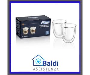 DE LONGHI THERMOCUP - SET DI 2 BICCHIERI TERMICI PER CAPPUCCINO DA 190 ml.