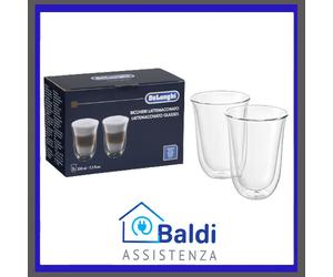 DE LONGHI THERMOCUP - SET DI 2 BICCHIERI TERMICI PER LATTE MACCHIATO DA 220 ml.