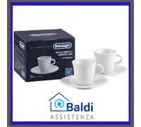 DE' LONGHI TOGNANA SET 2 TAZZE DA CAFFE' 70 ml. DI PORCELLANA BIANCA