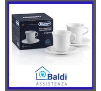 DE' LONGHI TOGNANA SET 2 TAZZE DA CAPPUCCINO 270 ml. DI PORCELLANA BIANCA