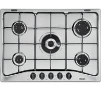 De Longhi YAF 57 ASV Piano Cottura 5 Fuochi a Gas 70 cm (1 Bruciatore Tripla Corona) colore Inox