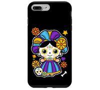 De Los Muertos La Catrina Day of the Dead Rose Sugar Skull Custodia per iPhone 7 Plus/8 Plus