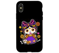 De Los Muertos La Catrina Day of the Dead Rose Sugar Skull Custodia per iPhone X/XS