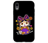 De Los Muertos La Catrina Day of the Dead Rose Sugar Skull Custodia per iPhone XR