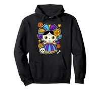 De Los Muertos La Catrina Day of The Dead Rose Sugar Skull Felpa con Cappuccio