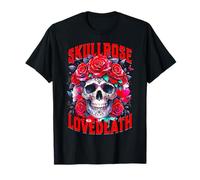 De Los Muertos La Catrina Day of The Dead Rose Sugar Skull Maglietta