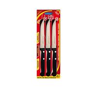 de luca coltellerie Confezione 6 COLTELLI Bistecca Nero, Acciaio Inossidabile, Multicolor, One Size