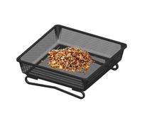 De Pájaros para Exterior - Bandeja De Malla De Metal 8 Pulgadas | Plataforma para Semillas, Jardín, Césped, Porche, Ventana Y Decoración De Patio Atractiva