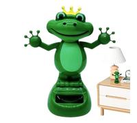 De Rana Con Energía Solar - Ornamento En EL Tablero De Automóviles, Linda Muñeca Animada | Juguete De Rana Bailando Con Movimiento De Swing De Detección para EL Dormitorio De La Oficina Reg
