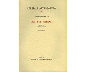 De Sanctis,Gaetano. - Scritti Minori. Vol.I.