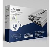 DE SANCTIS LIGHT DESIGN Profilo per Striscia Led da 2 METRI in Alluminio (10, Flessibile)