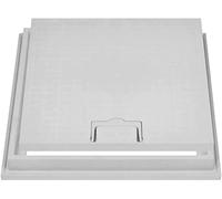 De Santis Chiusino in PVC con Maniglia Completo di Coperchio e Telaio Grigio 20x20 30x30 40x40 55x55 65X65 Made in Italy (CM 40 X 40)