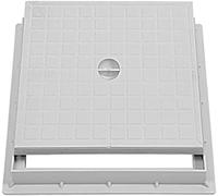 De Santis Chiusino in PVC plastica Completo di Coperchio e Telaio Grigio 20x20 30x30 40x40 (cm 40 x 40)