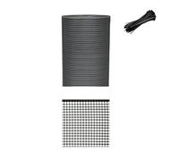 De Santis Rete Quadra Antracite in plastica PVC Esterno balconi ringhiere recinzioni frangivista frangisole Protezione Sicurezza H 1 MT Maglia 10x10, Omaggio 100 Fascette Vendita al Metro (12)