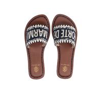 DE SIENA FORTE DEI MARMI Ciabatta donna blu/bianca in pelle 36