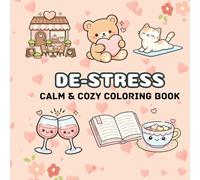 De-Stress Coloring Book for Adults and Kids: Easy, Bold, and Large Illustrations with Animals, Nature Scenes, Florals, Patterns, and Cute Designs