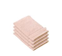De Witte Lietaer Set di 4 Guanti da Bagno, Cotone, Rosa Pastello, 15 x 22 cm, 4 unità