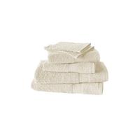De Witte Lietaer Collection H Set Spugna 2 Guanti + 2 Asciugamani + 2 Teli Doccia di Cotone Avorio 50 x 100 cm