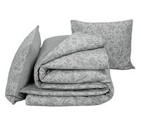 De Witte Lietaer Lea - Set copripiumino e federa, in cotone, grigio, 240 x 220 cm