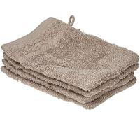 De Witte Lietaer Stephanie Set di 4 Guanti da Bagno, Cotone, Grigio, 15 x 22 cm, 4 unità