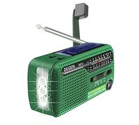 DE13 FM AM SW Crank Dynamo Solar Power Emergency Radio A0798A World Receiver(Green