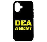 DEA Agent Uniform BACK PRINT Yellow Text On Duty Gear Police Custodia per iPhone 16