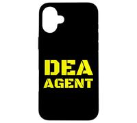 DEA Agent Uniform BACK PRINT Yellow Text On Duty Gear Police Custodia per iPhone 16 Plus