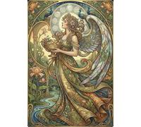 Dea Angelo Art Nouveau Mucha Puzzle 1000 Pezzi,Idea Regalo,Sfida Impossibile,Antistress,Adulti E Ragazzi,Decorazione Casa,Cartone Di Qualità,dai 14 Anni,Gioco Educativo 70x50cm