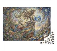 Dea Art Nouveau Mucha Puzzle in Legno 500 Pezzi Adulti E Ragazzi,Gioco Educativo,dai 14 Anni,Idea Regalo,Sfida Impossibile,Decorazione Casa,Legno,Antistress (52x38cm)